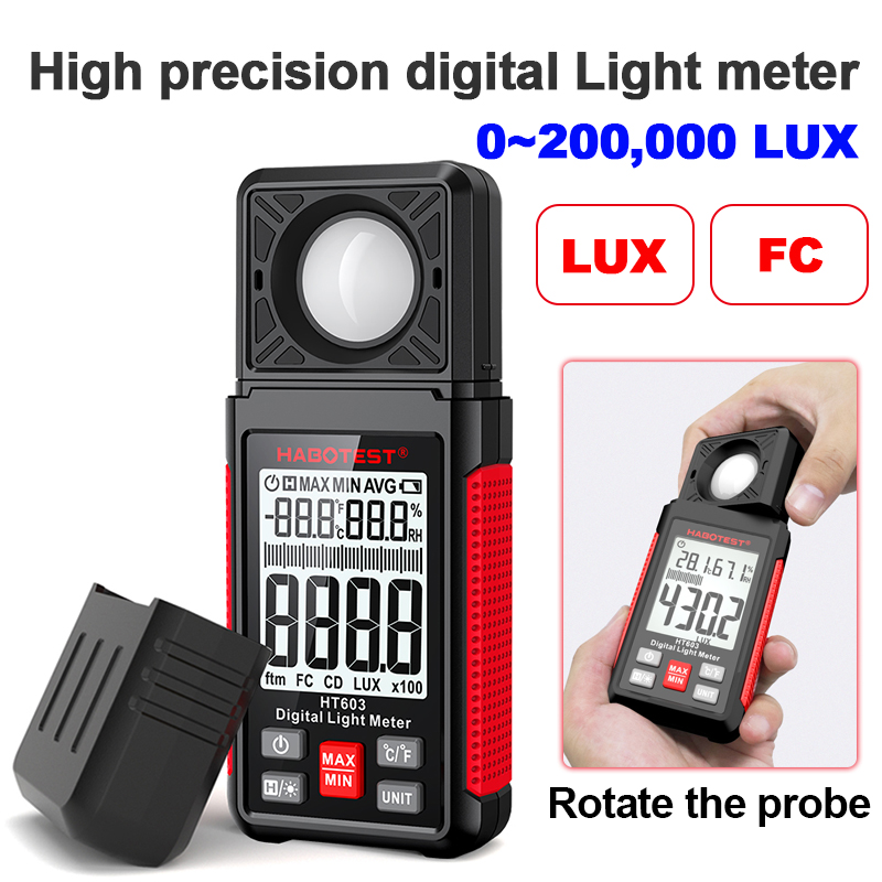 Photography Lighting Meter - Medidor de Lux Digital HT603 0~200.000