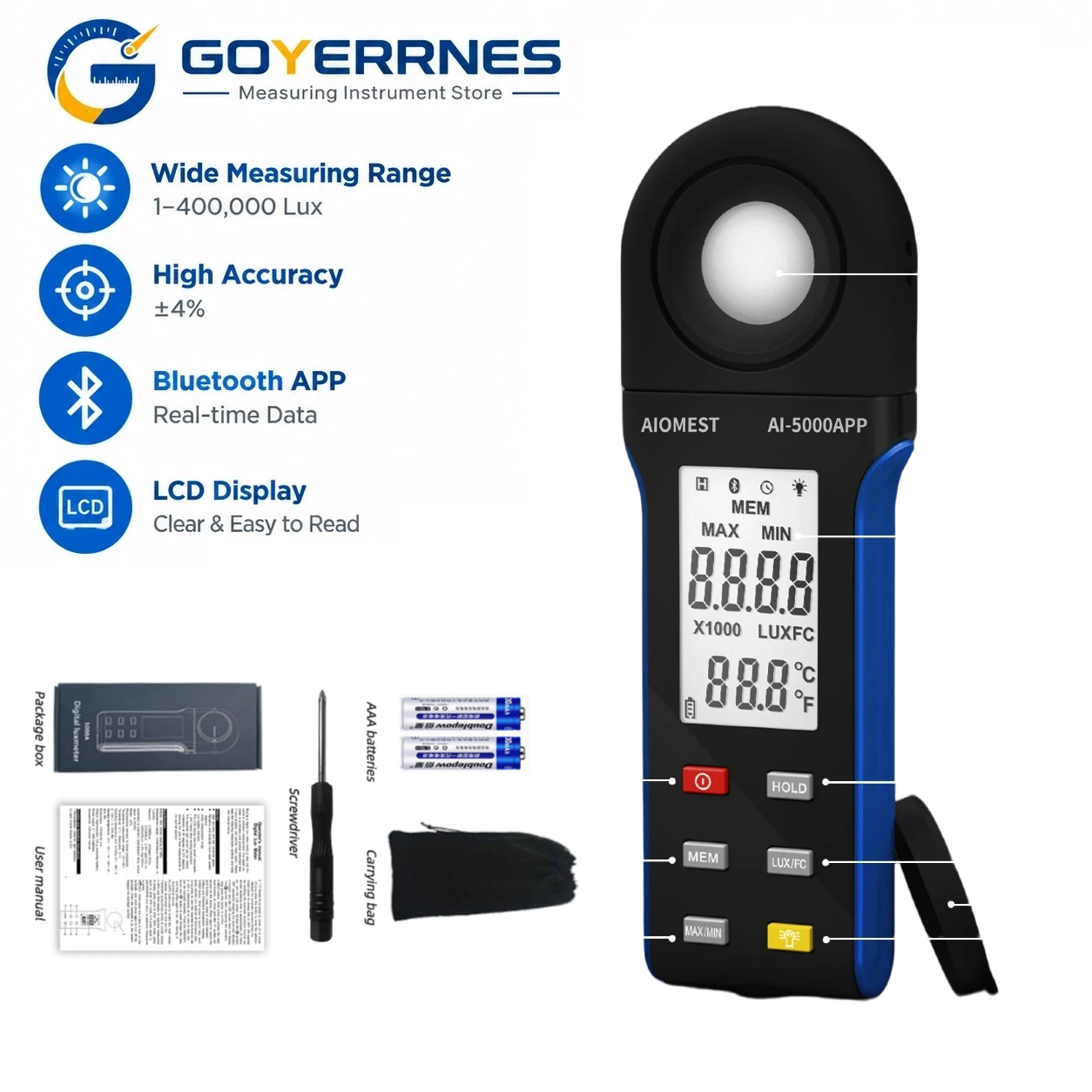 Medidor de Lux Digital 1-40000 - Photography Lighting Meter avaliação e preço